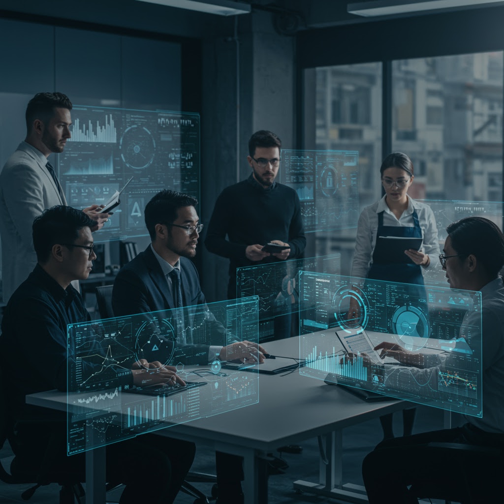 Cybersecurity experts collaborating